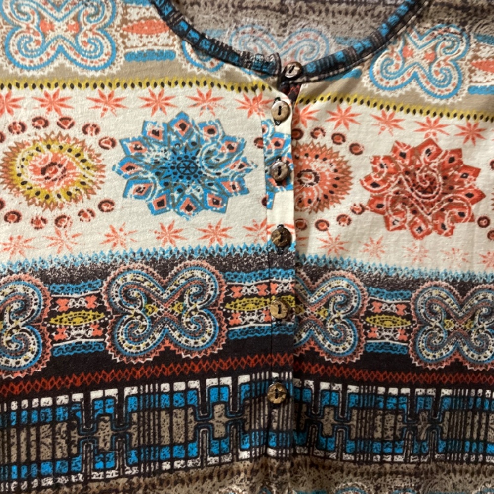 Women XS Beautiful Boho Maxi Jersey Style Dress- 16 inches from pit to pit and 4 - Picture 4 of 4